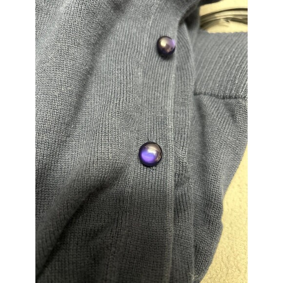 Lands’ End  Button Up Navy Blue Cardigan, Sweater Size M - Picture 10 of 10